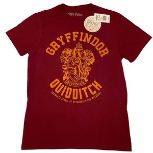 Harry Potter Gryffindor Quidditch Men’s/Unisex T-Shirt Size Small New With Tags